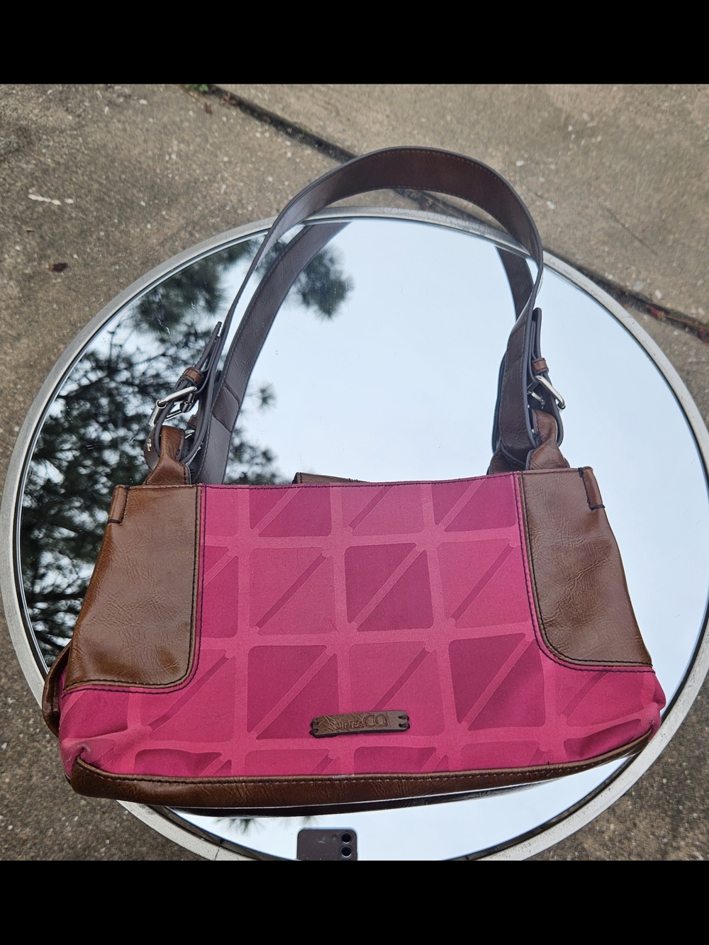 Nine & Co. Pink and Brown Women’s Shoulder Bag